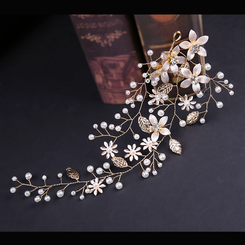 Cheap Gold Leaf Wedding Hair Accessory Pearls Crowns MyChicDress