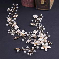 Cheap Gold Leaf Wedding Hair Accessory Pearls Crowns MyChicDress