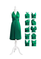 Cheap Infinity Chiffon Emerald Green Junior Bridesmaid Dresses Multiway MyChicDress