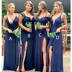 Cheap Mismatched Mermaid Navy Blue Bridesmaid Dresses MyChicDress