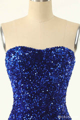 Cheap Short 2025 Hoco Dresses Mermaid Sleeveless Sequin Cocktail Dress MyChicDress