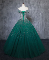 Emerald Green Sequin Prom Dresses Beaded Quinceanera Dresses, Sweet 16 Dresses MyChicDress