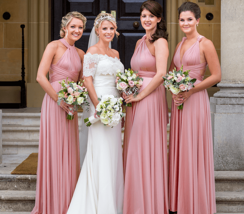 Floor Length Dusty Rose Infinity Bridesmaid Dresses Long Chiffon Dress MyChicDress