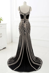 Gorgeous Mermaid Long Prom Dresses Spaghetti Straps Evening Gown MyChicDress