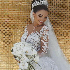 Gorgeous Vintage Wedding Dresses Lace Long Sleeves Mermaid Wedding Gown MyChicDress