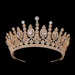 Luxury Elliptical Zircon Bridal Crowns Wedding Party Classical Crown For Women MyChicDress