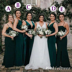 Mismatched Emerald Green Bridesmaid Dresses Mermaid Long Wedding Guest Dress MyChicDress