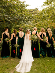 Mismatched Emerald Green Velvet Bridesmaid Dresses Cheap Wedding Guest Dress Fall MyChicDress