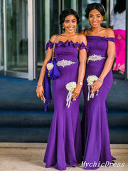 Multiway Purple Bridesmaid Dresses Mermaid African Cheap Long Wedding Party Dresses MyChicDress