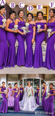 Multiway Purple Bridesmaid Dresses Mermaid African Cheap Long Wedding Party Dresses MyChicDress