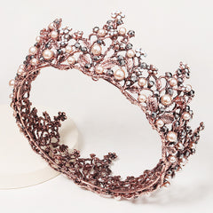 New Fashion Crystal Pearls Bridal Tiara For Wedding Vintage Shiny Quinceanera Crowns MyChicDress