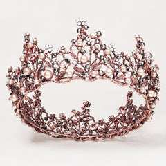 New Fashion Crystal Pearls Bridal Tiara For Wedding Vintage Shiny Quinceanera Crowns MyChicDress