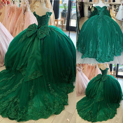 Off Shoulder 2024 Vintage Quinceanera Dresses Dark Green Cheap Sweet 16 Dress
