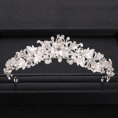 Pearl Crystals Crown Bridal Hair Accessories Wedding Tiara MyChicDress