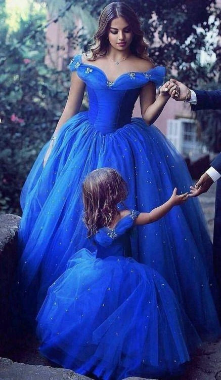 Princess 2025 Royal Blue Quinceanera Dresses Ball Gown Tulle Sweet 16 Dresses MyChicDress