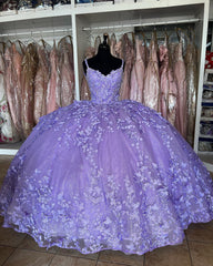 Princess Butterflies Purple Quinceanera Dresses 2025 Sweet 16 Ball Gown MyChicDress