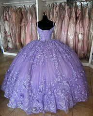 Princess Butterflies Purple Quinceanera Dresses 2025 Sweet 16 Ball Gown MyChicDress