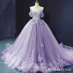 purple quince dress Off the Shoulder Lace Appliques Sweet 16 Dresses