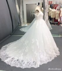 Real Lace Vintage Wedding Dresses UK A Line Off the Shoulder Bridal Gowns MyChicDress