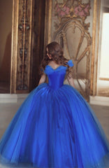 Princess 2025 Royal Blue Quinceanera Dresses Ball Gown Tulle Sweet 16 Dresses