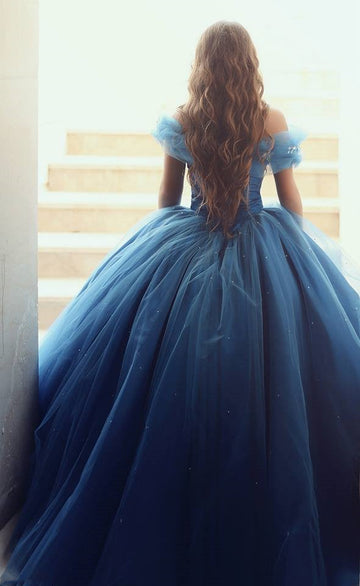 Princess 2025 Royal Blue Quinceanera Dresses Ball Gown Tulle Sweet 16 Dresses