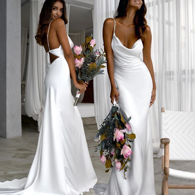 Sexy Sleeveless Mermaid White Prom Dresses Long Maxi Dress - MyChicDress