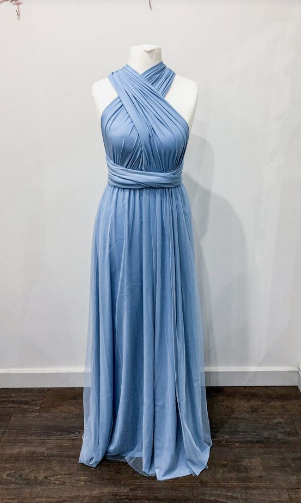 Simple Multiway Infinity Light Blue Bridesmaid Dress for Weddings MyChicDress