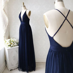 Simple Tulle V Neck Bridesmaid Dresses Under 100 MyChicDress