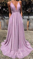 Sparkly Purple Glitter Sequin Prom Dresses Long Evening Gowns MyChicDress