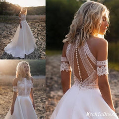 Hot Lace Boho Casual Wedding Dresses 2025 Beach Off Shoulder Bridal Wear