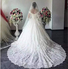 Princess Ball Gown Off Shoulder Sweetheart Lace Wedding Dresses