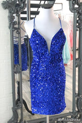 Cheap Short Sequin 2024 Homecoming Dresses Tight Spaghetti Straps Hoco Dress